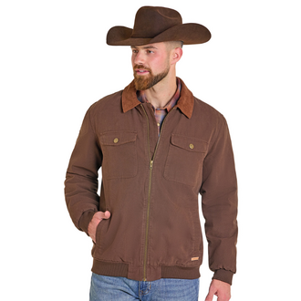 Panhandle Panhandle Bomber Washed Canvas Jacket - Brown