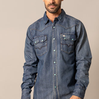 Kimes Kimes Ranch Memphis L/S Snap Shirt - Indigo