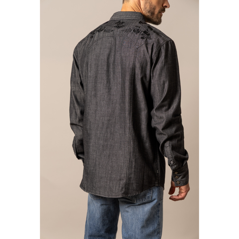 Kimes Kimes Ranch Memphis L/S Snap Shirt - Black Out