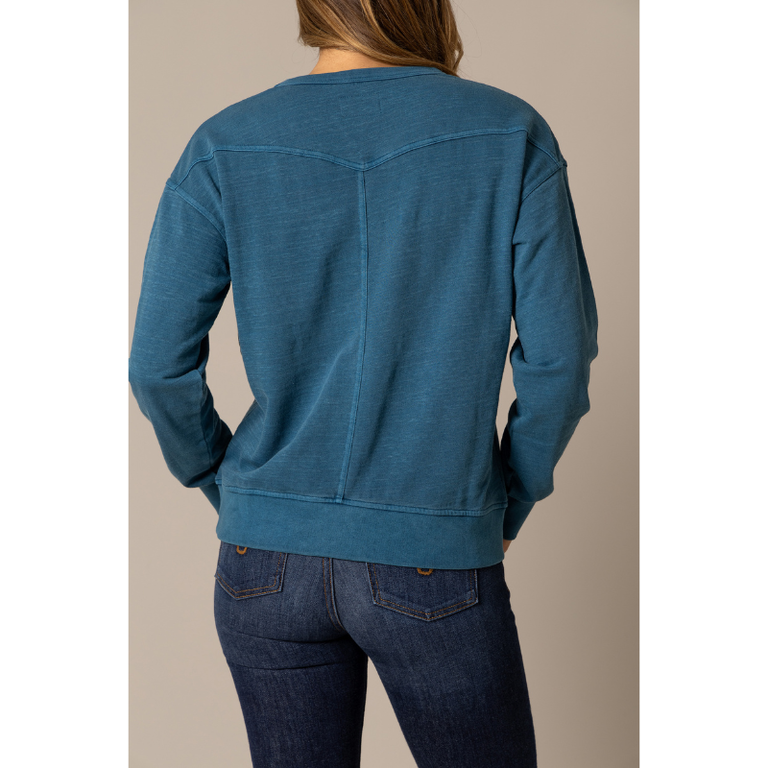 Kimes Kimes Ranch Gina Sweatshirt - Mid Blue