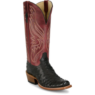 Tony Lama Tony Lama Zaire Black Ruby Cowhide FQ Ostrich Boots
