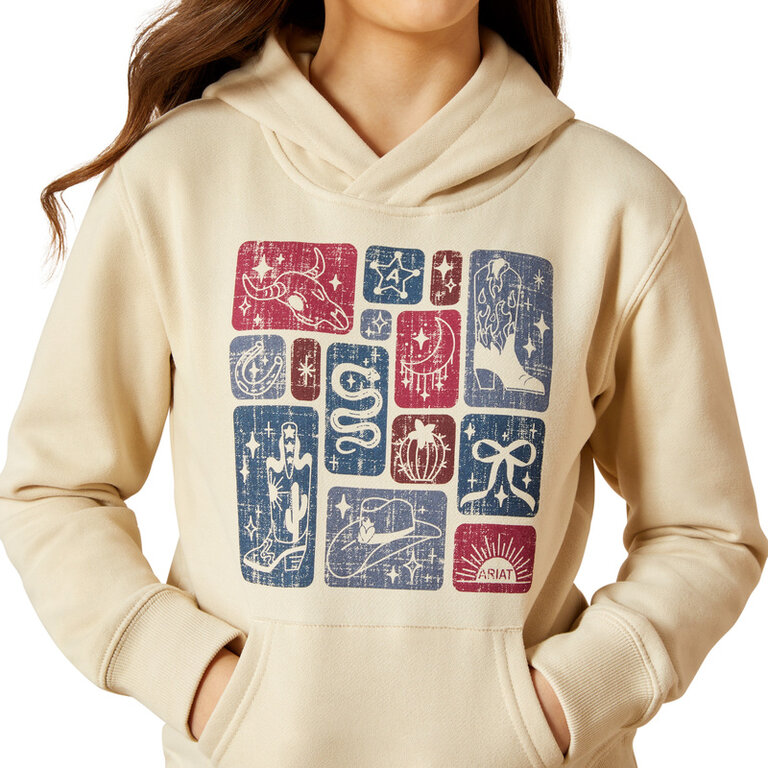 Ariat Ariat Western Blocks Hoodie - Oyster Grey
