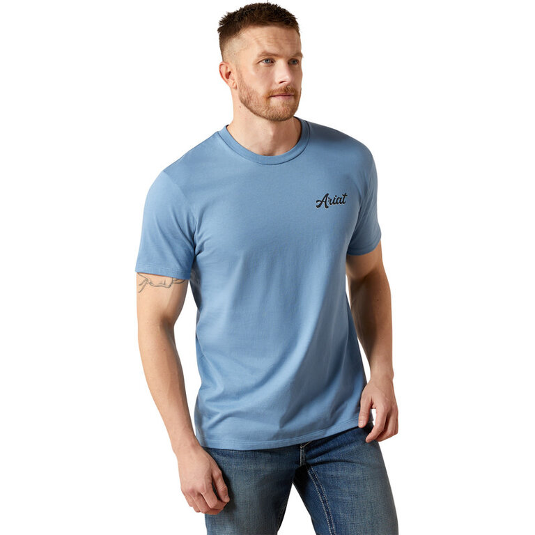 Ariat Ariat Cattle Co S/S Tshirt - Coronet Blue