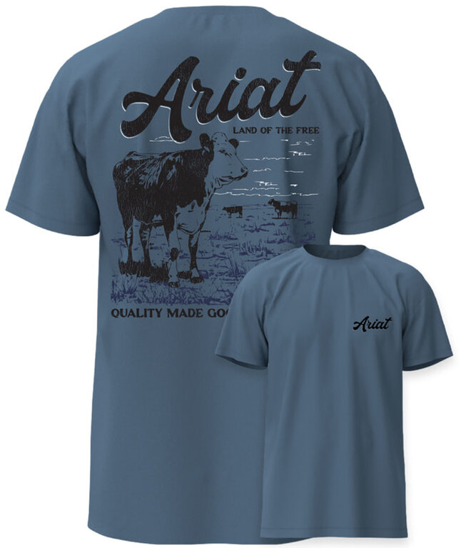 Ariat Ariat Cattle Co S/S Tshirt - Coronet Blue