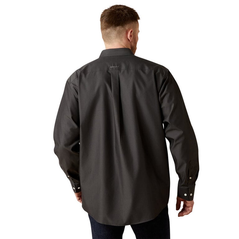 Ariat Ariat Solid Pinpoint Oxford Wrinkle Free L/S Shirt - Black
