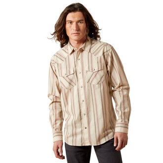 Ariat Ariat Hines Retro Snap L/S Shirt - Off White