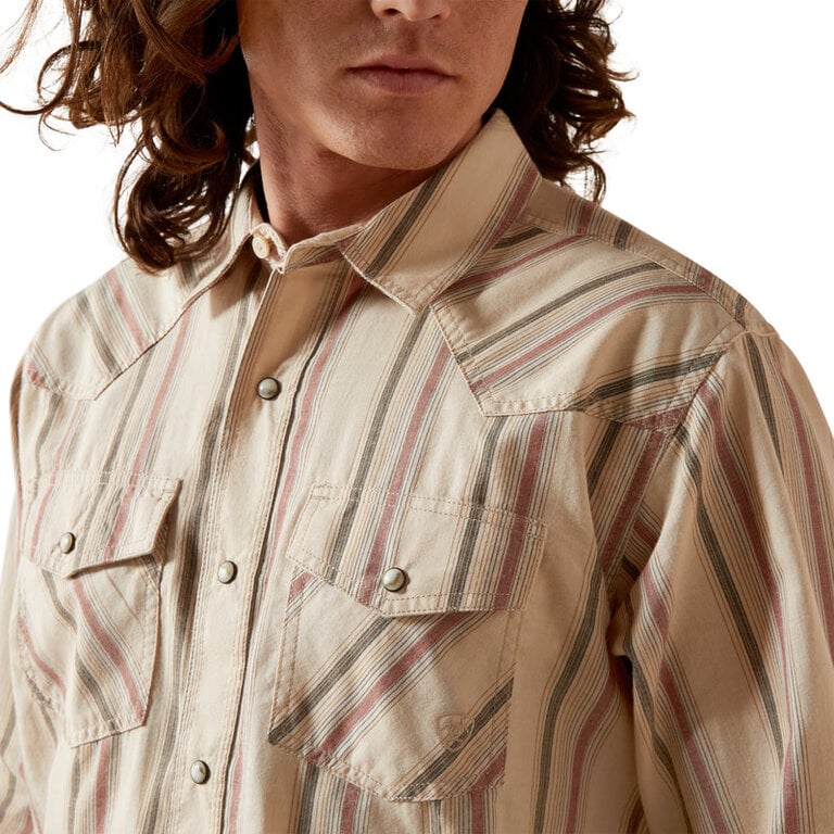 Ariat Ariat Hines Retro Snap L/S Shirt - Off White