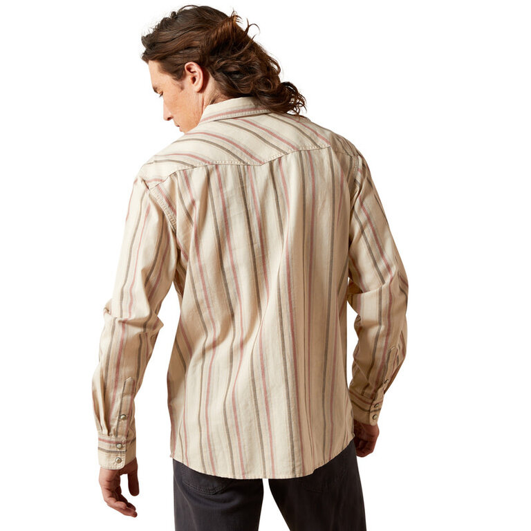 Ariat Ariat Hines Retro Snap L/S Shirt - Off White