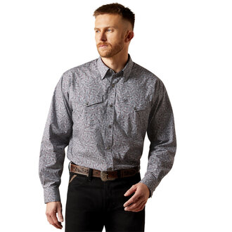 Ariat Ariat Wrinkle Free Josiah Snap L/S Shirt - Grey