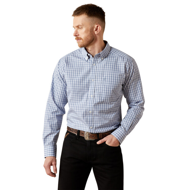 Ariat Ariat Wrinkle Free Fitted Brett L/S Shirt - Grey