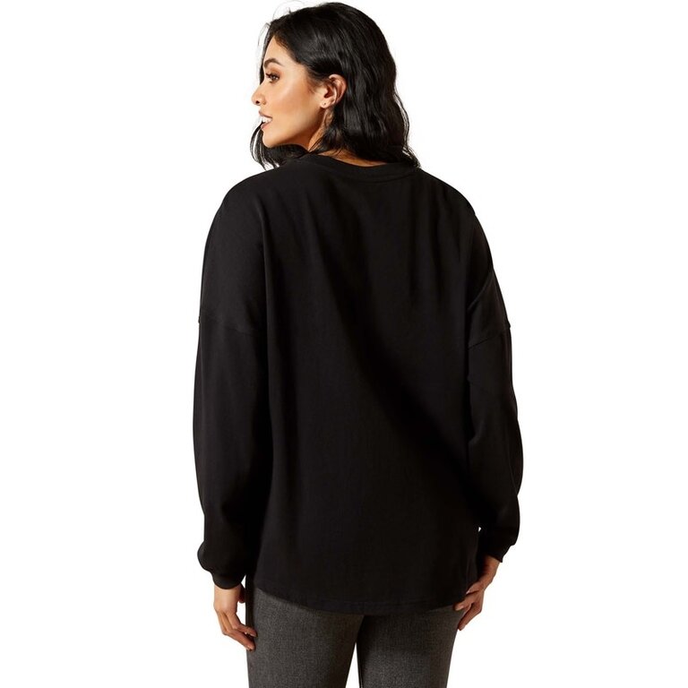 Ariat Ariat Canvas Oversized L/S Tshirt - Black