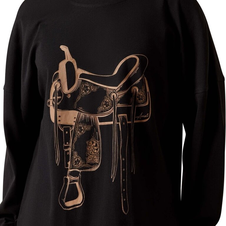 Ariat Ariat Canvas Oversized L/S Tshirt - Black