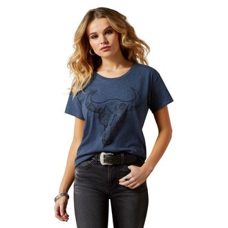Ariat Ariat Bull Night Sky S/S Tshirt - Navy