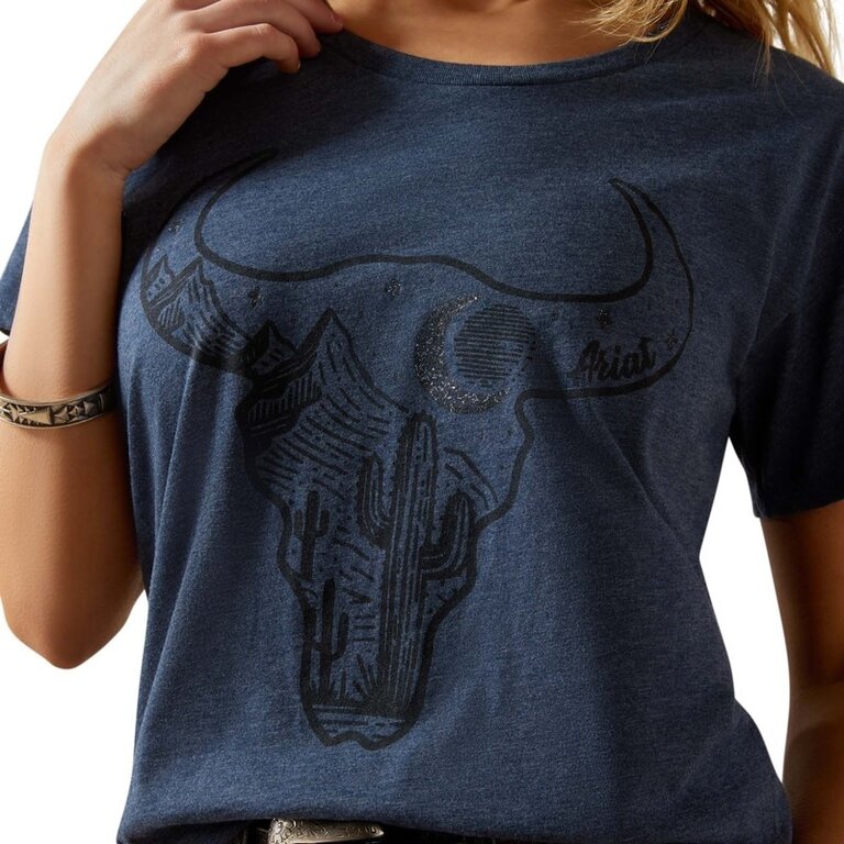 Ariat Ariat Bull Night Sky S/S Tshirt - Navy