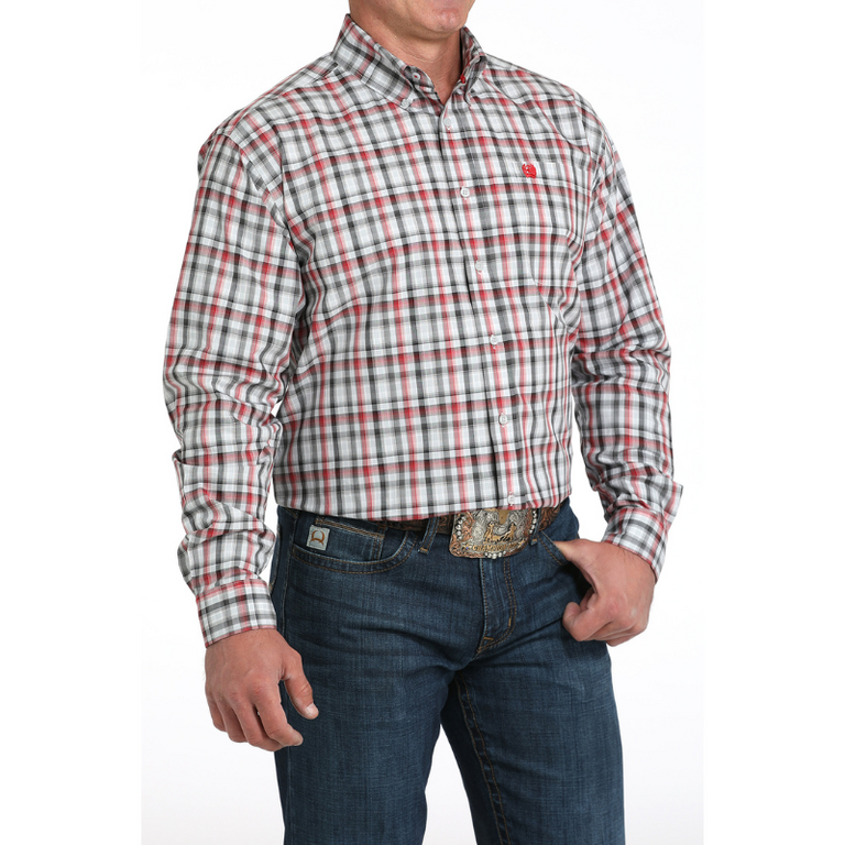 Cinch Cinch L/S Shirt - Plaid Red