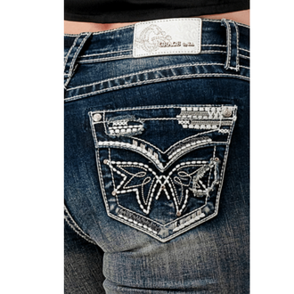 Grace in LA Grace In LA Western Design Bootcut Jeans