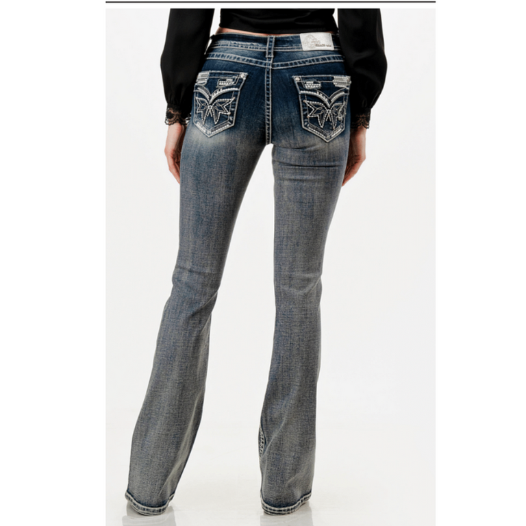 Grace in LA Grace In LA Western Design Bootcut Jeans