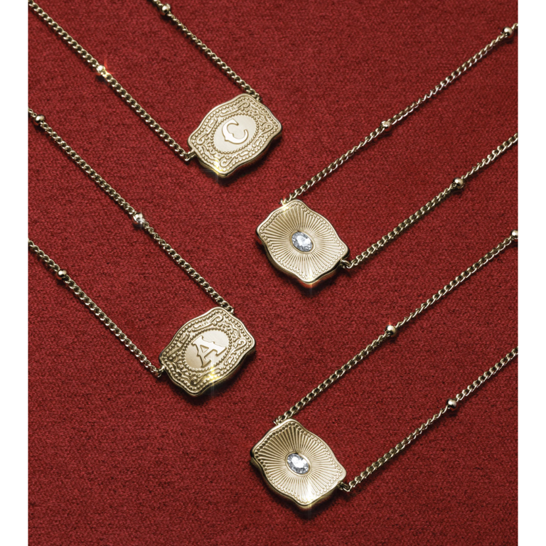 SpurWest SpurWest Ultra Mini Belt Buckle Necklace - Gold