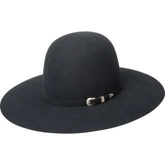 Bailey 7X Open Crown 4.5" Brim Hat - Gun Metal