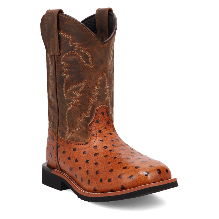 Dan Post Dan Post Jet Ostrich Print Boot - Cognac/Tan