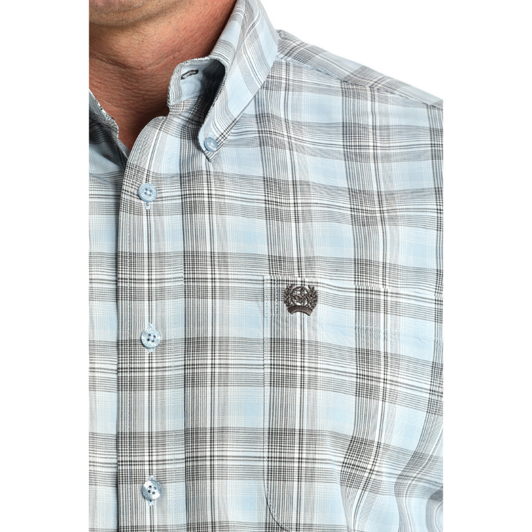 Cinch Cinch Plaid L/S Button Up Shirt - Light Blue