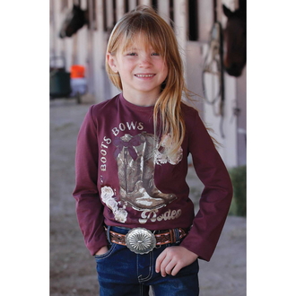 Cruel Cruel "Boots, Bows and Rodeo" Long Sleeve Tshirt - Youth