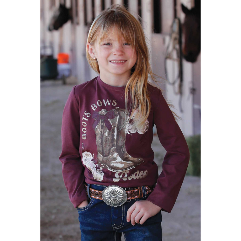 Cruel Cruel "Boots, Bows and Rodeo" Long Sleeve Tshirt - Youth