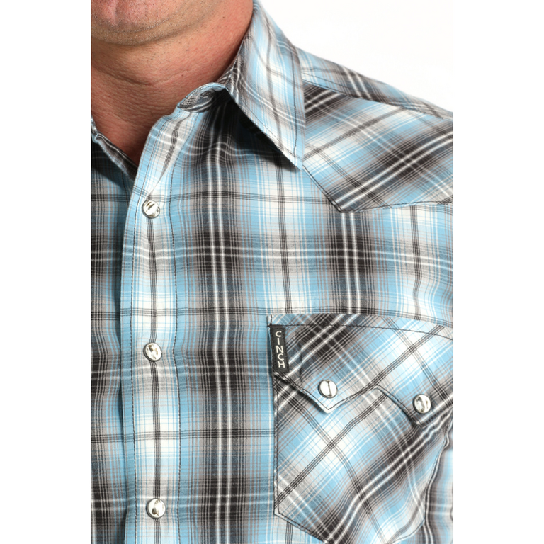 Cinch Cinch Plaid L/S Snap Shirt - Blue