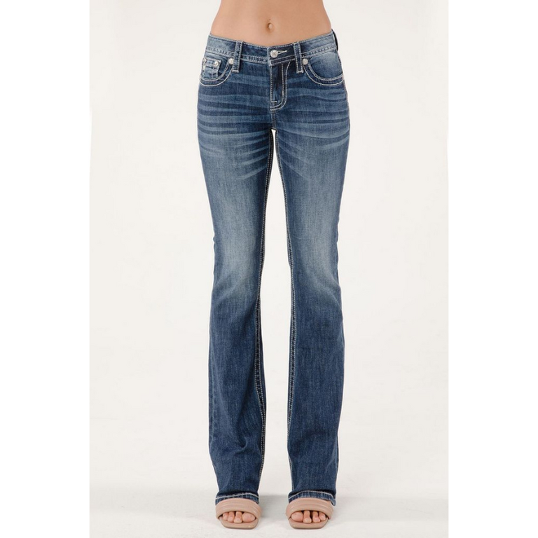 Miss Me Miss Me Mid Rise Boot Cut Jeans