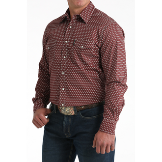 Cinch Cinch Modern Fit L/S Snap Shirt - Burgundy