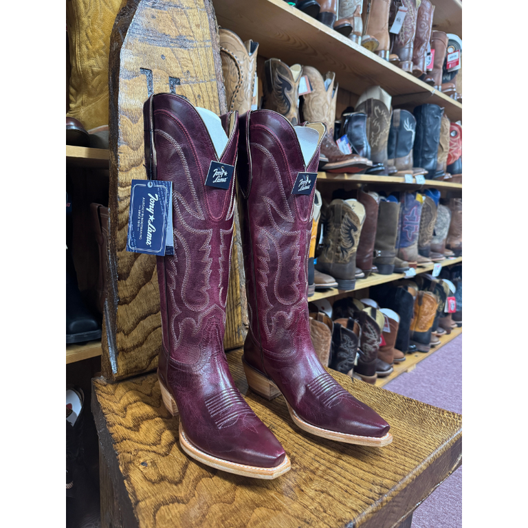 Tony Lama Tony Lama Jess 15" Western Boot - Wine