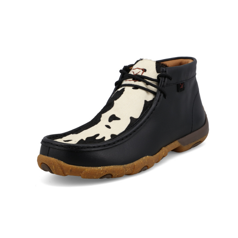 Twisted X Twisted X Chukka Driving Moc - Black & White Cowhide