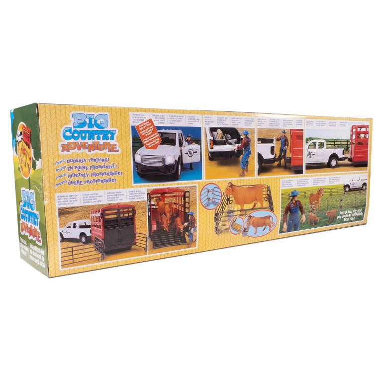Big Country Toys Big Country Toys 18 Piece Truck And Cattle Trailer Playset