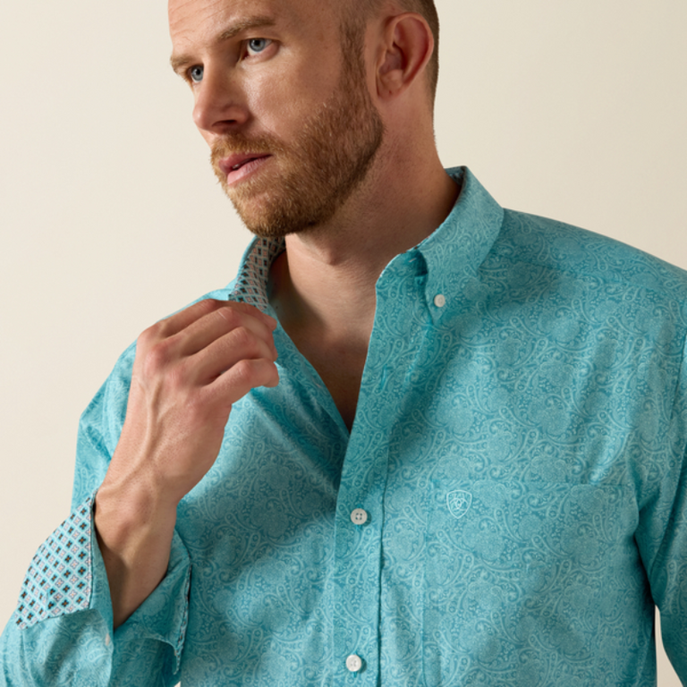 Ariat Ariat Wrinkle Free Cormac Fitted L/S Shirt - Larkspur Paisley