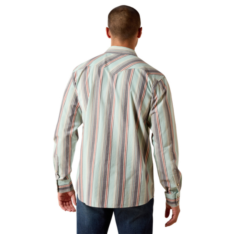 Ariat Ariat Retro Hesperus Fitted L/S Snap Shirt - Aquifer Plaid
