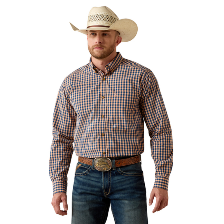 Ariat Ariat Pro Jeremy Fitted L/S Shirt - Emberglow Plaid