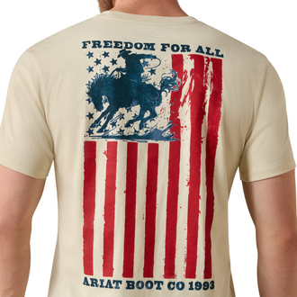 Ariat Ariat Split Freedom Tshirt - Natural