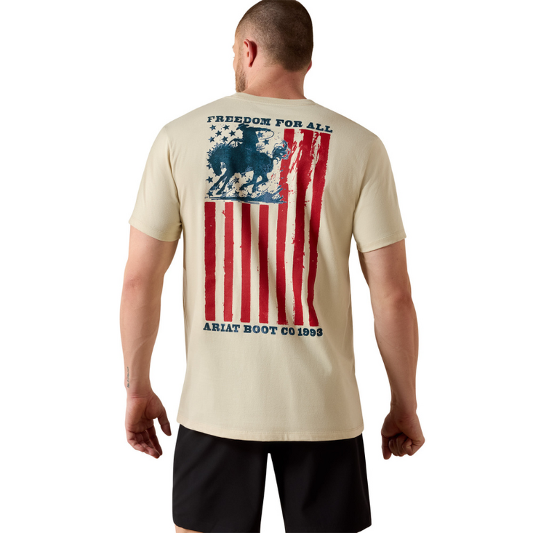 Ariat Ariat Split Freedom Tshirt - Natural