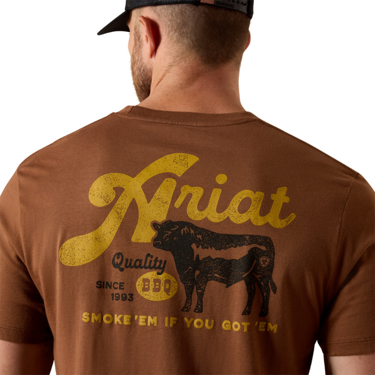 Ariat Ariat BBQ Smoke Classic Tshirt - Soft Silt
