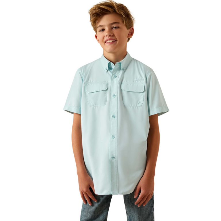 Ariat Ariat VentTek Outbound S/S Shirt - Youth - Blue Glow