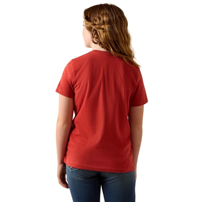 Ariat Ariat Cowgirl Rider S/S Tshirt - Youth - Tobasco