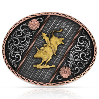 Montana Silversmiths Attitude By Montana Silversmiths Tri Color Rodeo Buckle
