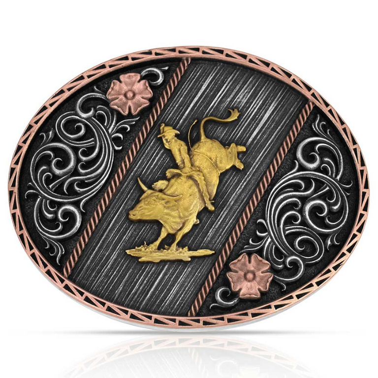 Montana Silversmiths Attitude By Montana Silversmiths Tri Color Rodeo Buckle