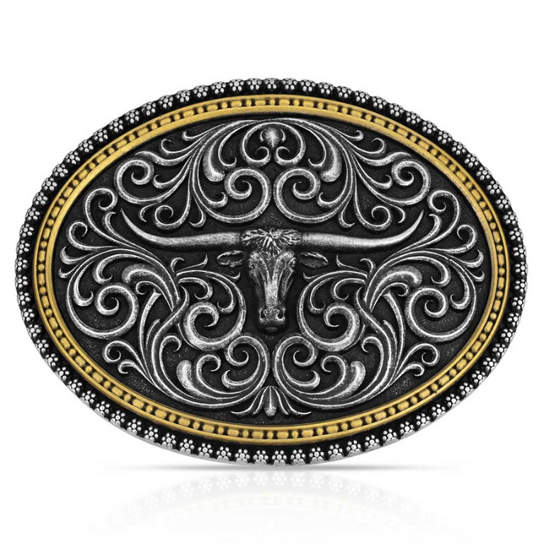 Montana Silversmiths Attitude By Montana Silversmiths Two Tone Stockyard Buckle