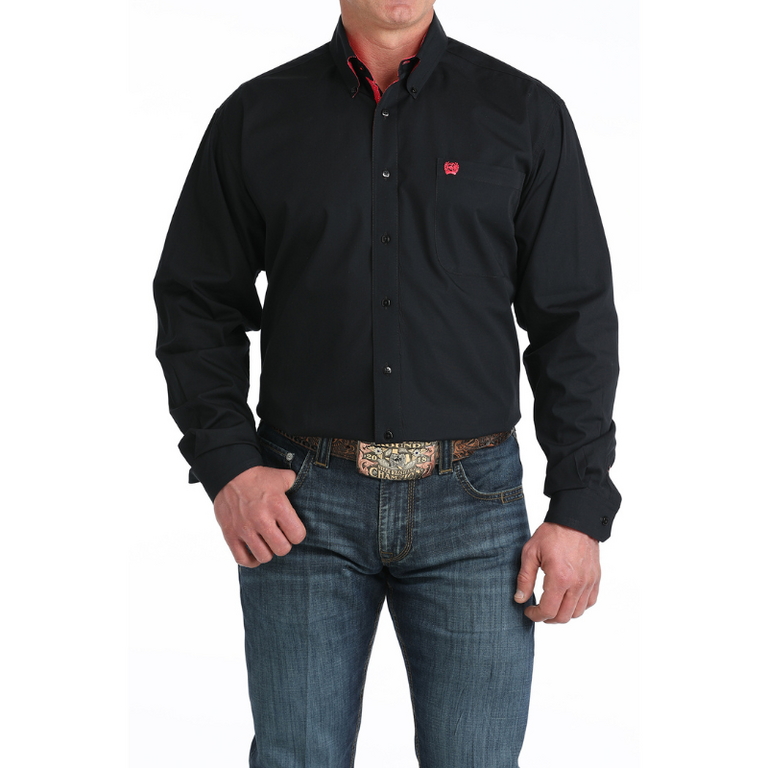Cinch Cinch Mens L/S Black and Pink
