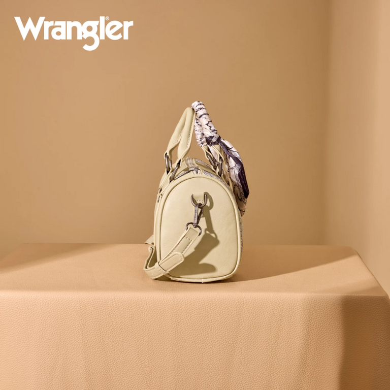 Wrangler Wrangler Bandana Paisley Print Barrel Crossbody - Tan