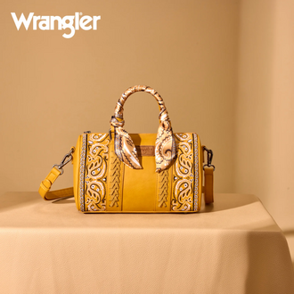 Wrangler Wrangler Bandana Paisley Print Barrel Crossbody - Yellow