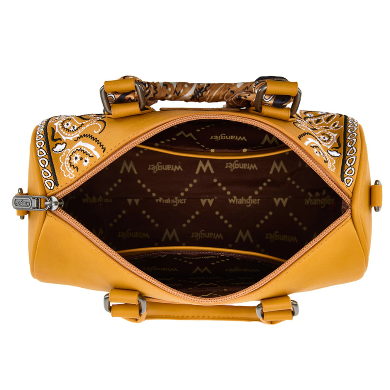 Wrangler Wrangler Bandana Paisley Print Barrel Crossbody - Yellow