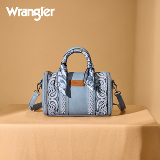 Wrangler Wrangler Bandana Paisley Print Barrel Crossbody - Jean