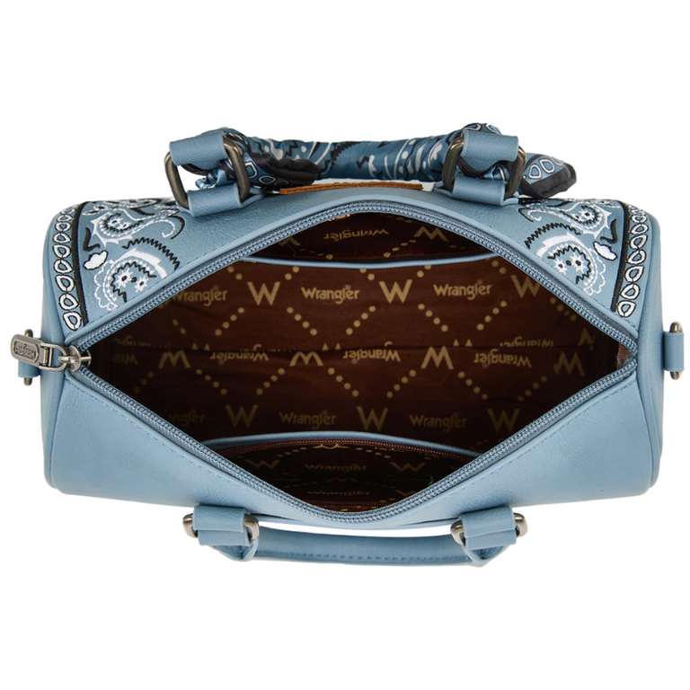 Wrangler Wrangler Bandana Paisley Print Barrel Crossbody - Jean